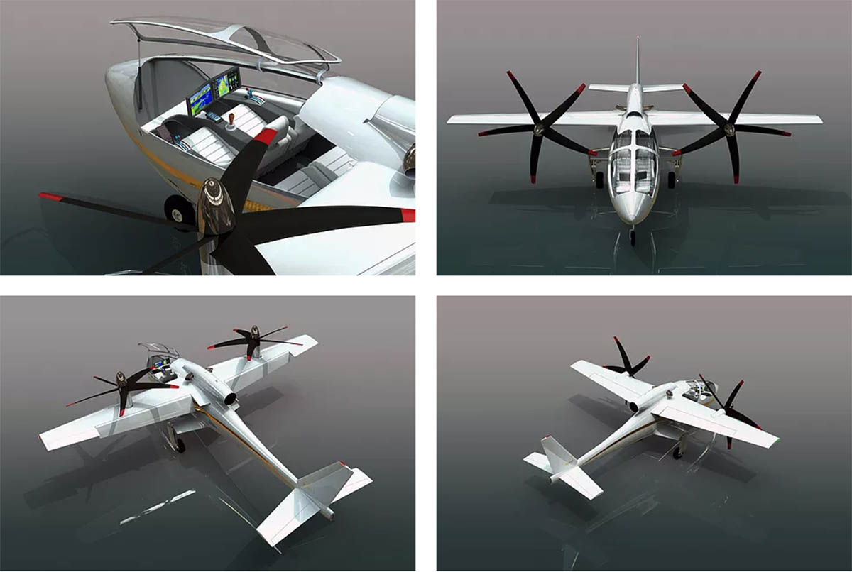 detalles Pegasus avion hibrido electrico VTOL Steve Kozloff