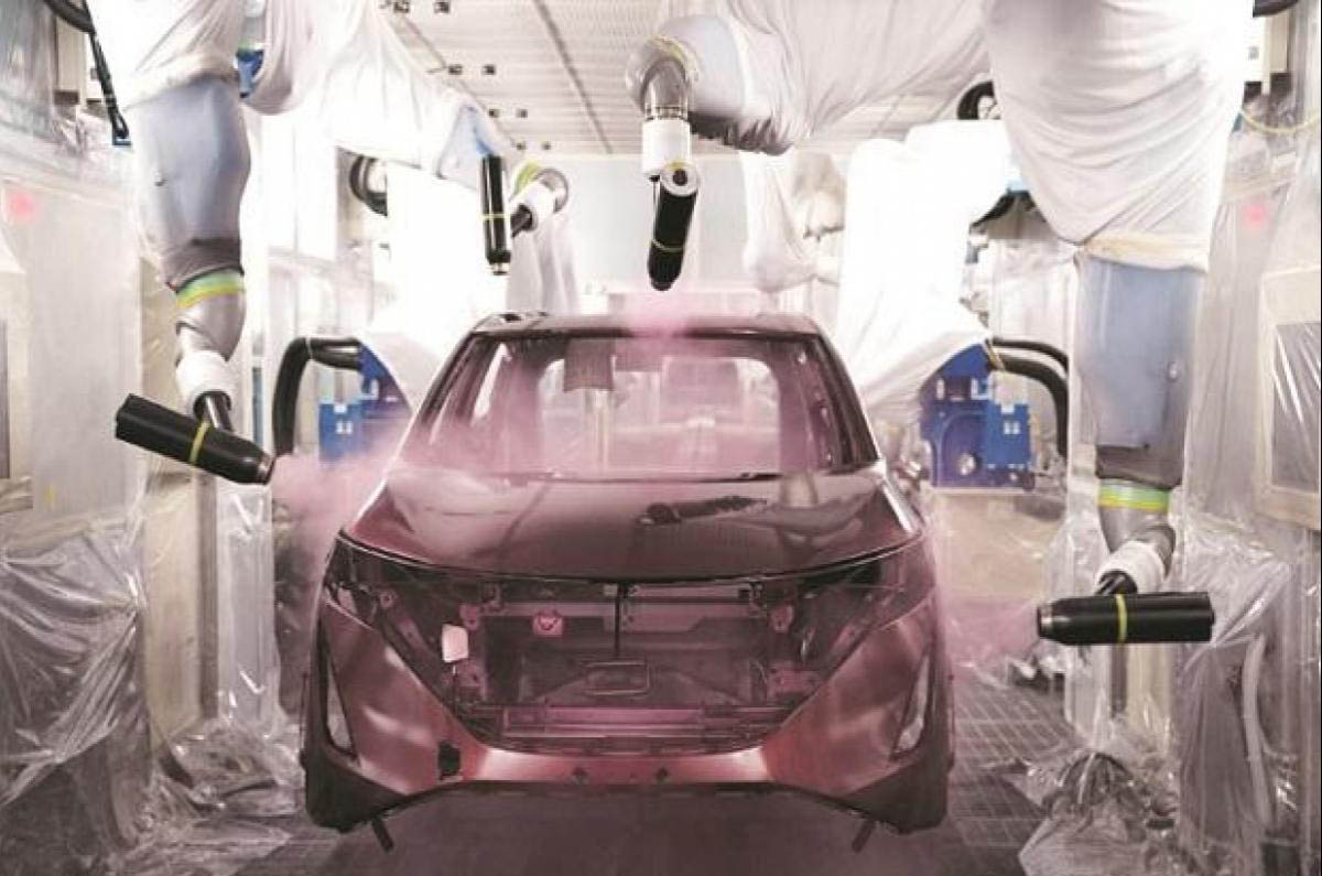 Proceso pintura Nissan Ariya fabrica inteligente nissan SUMO