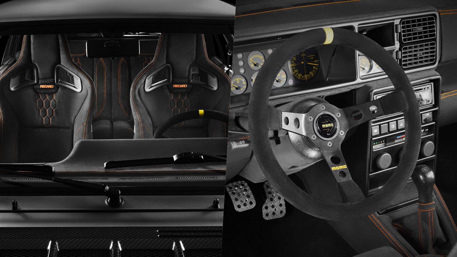 Interior del Lancia Delta EVO-e.