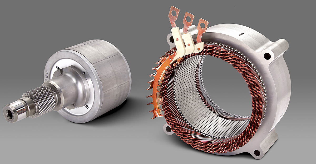 GM's 180-kW, permanent magnet EV motor will be used for front-wheel drive and all-wheel drive applications.
