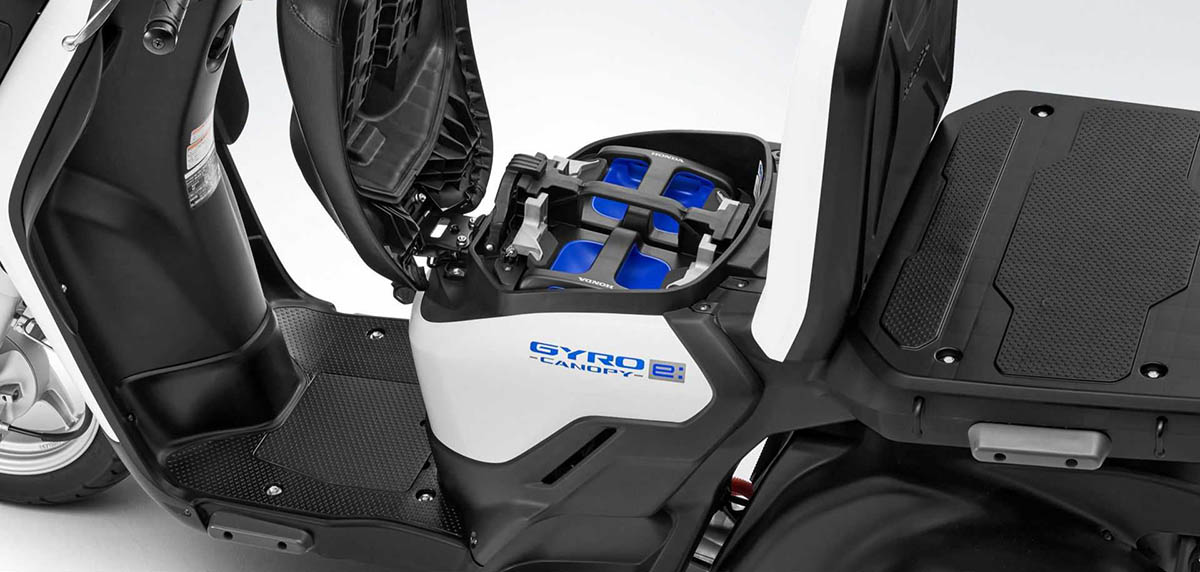 baterias intercambiables Honda Gyro Canopy e scooter electrico carga