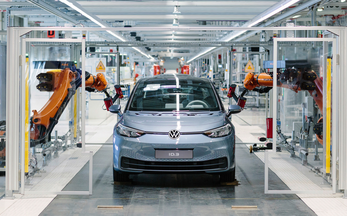 Línea de producción del Volkswagen ID.3 en Zwickau