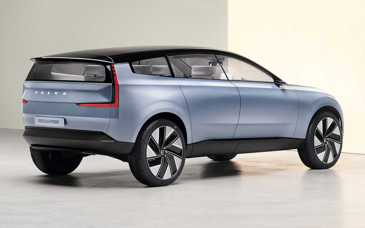 El Volvo Concept Recharge presenta unas líneas de diseño con una marcada aerodinámica