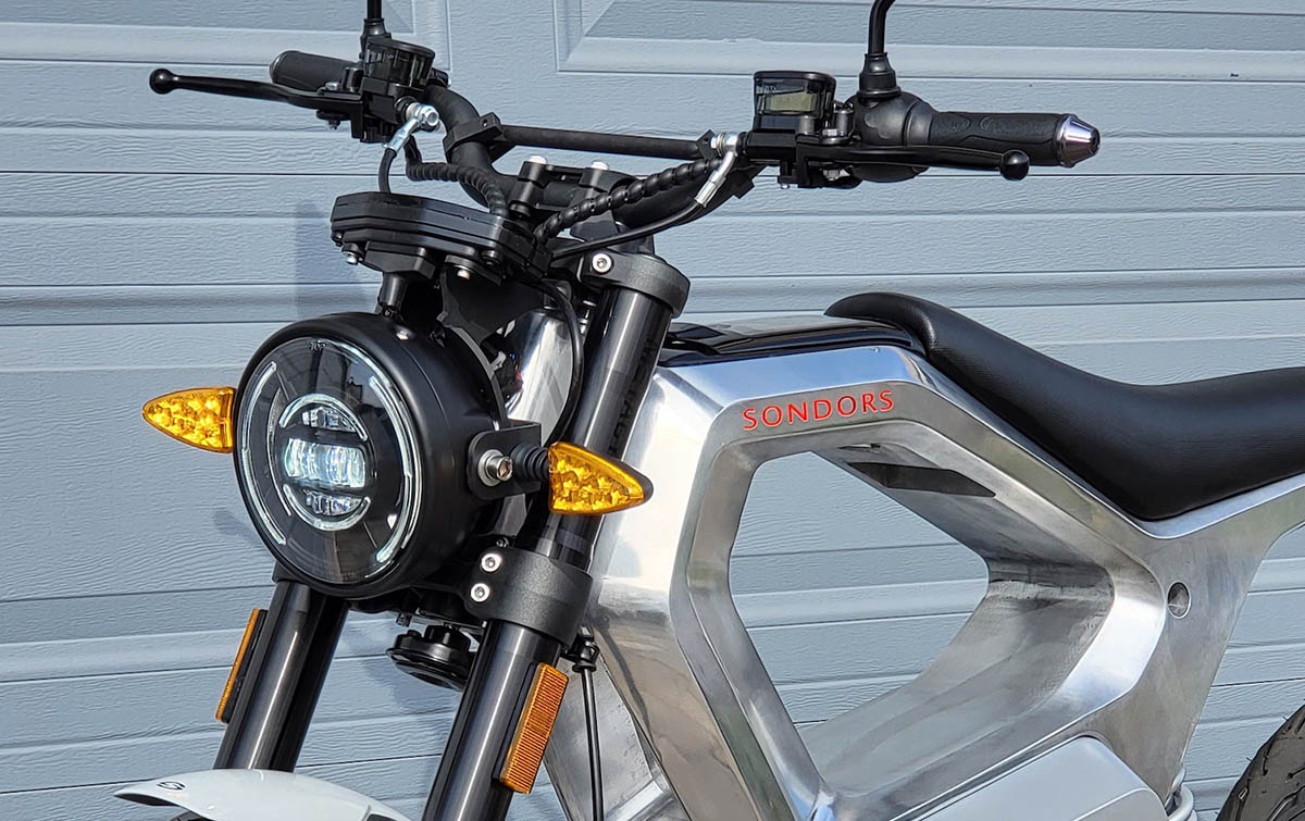 Sondosr metacycle motocicleta electrica produccion delantera