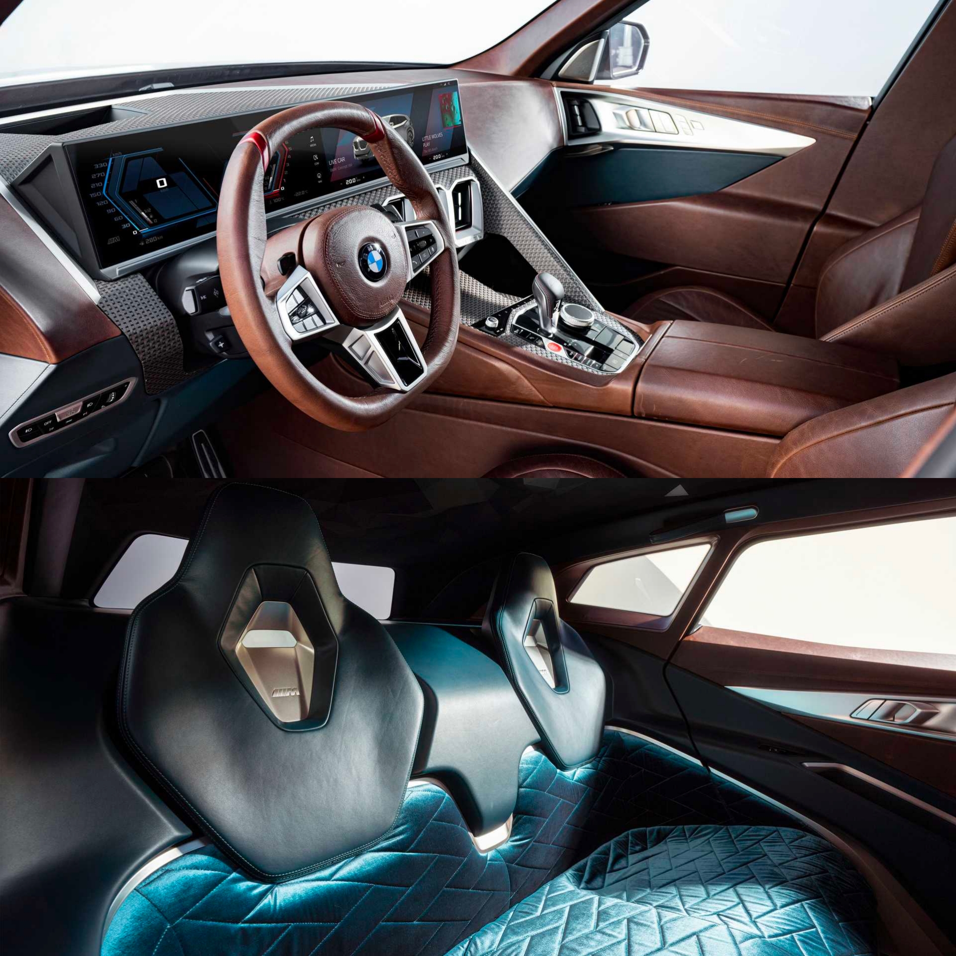 Interior del BMW XM.