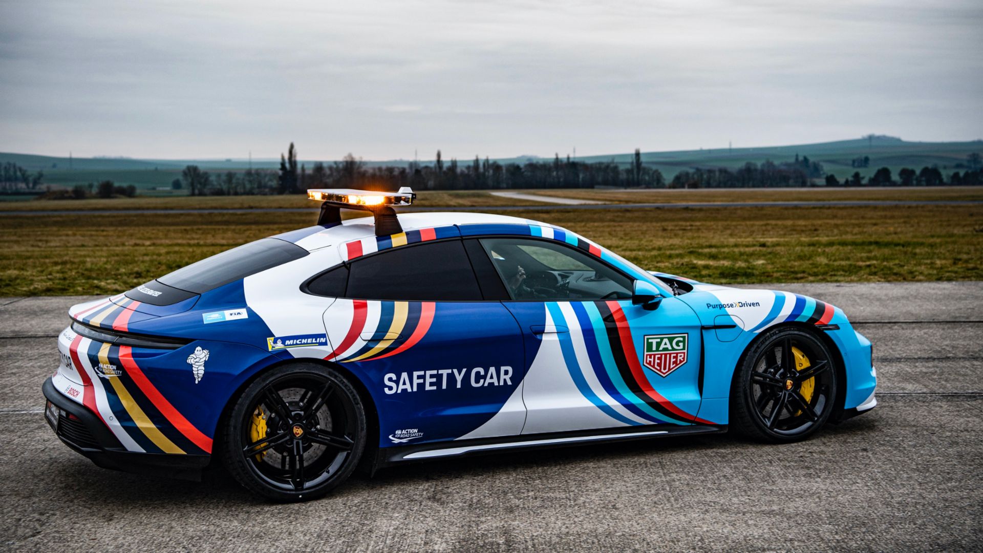Porsche Taycan 'safety car'.