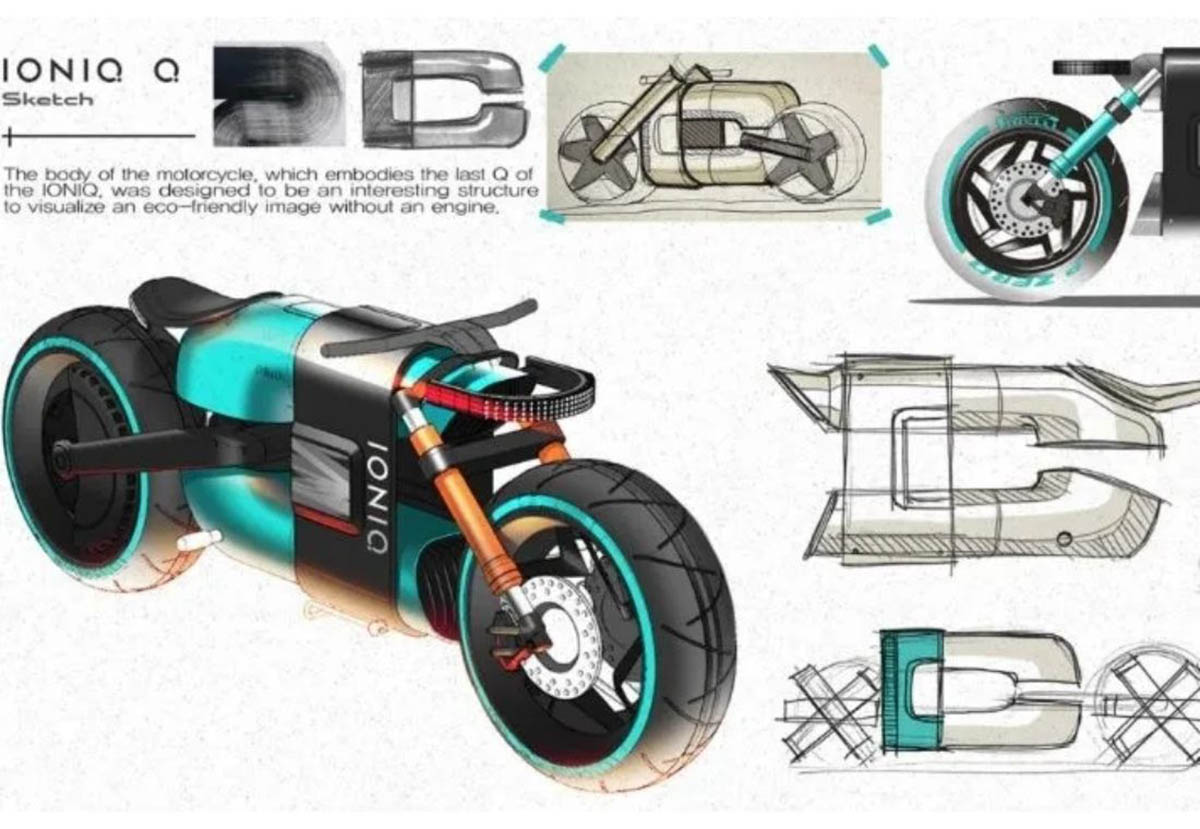 Motocicleta electrica Hyundai ioniq q-interior