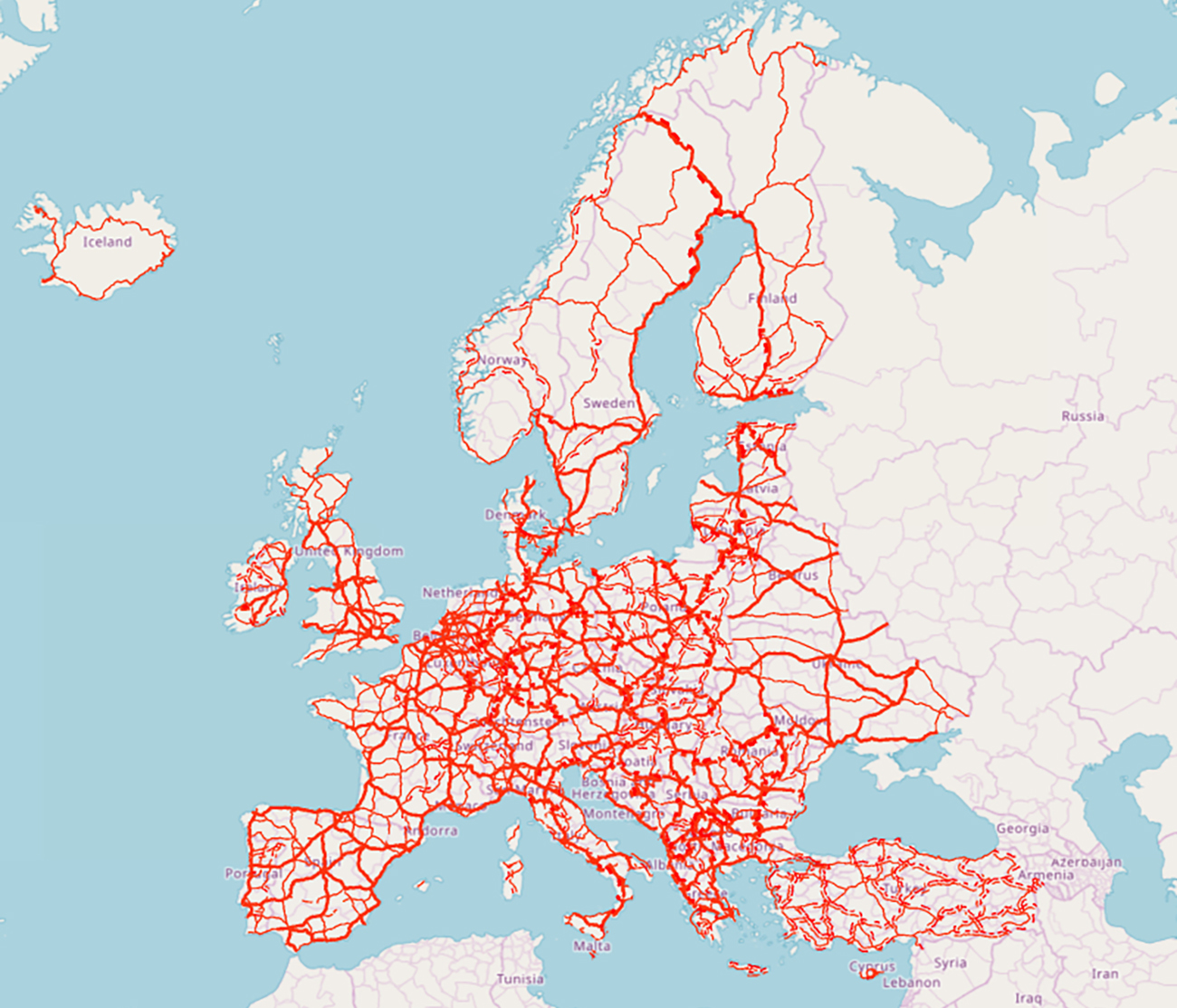 El mapa de carreteras de la RTE-T