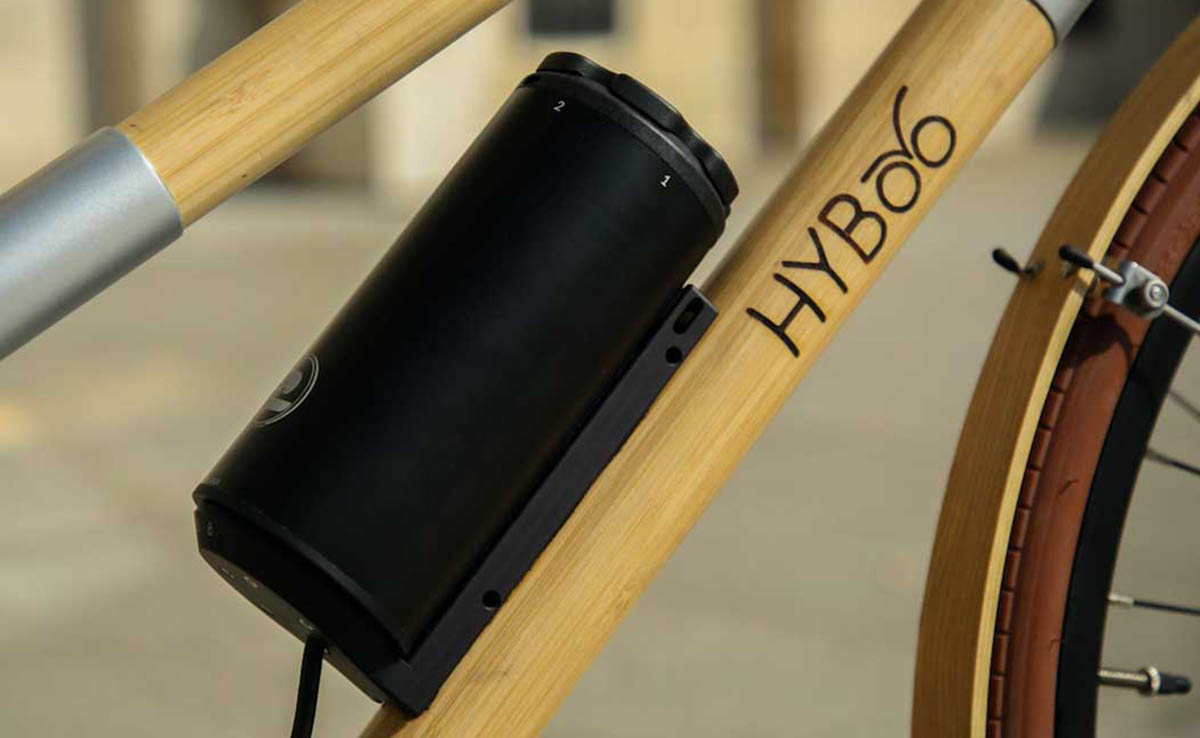 Hyboo bicicleta eléctrica ultraligera reciclable cuadro bambú-interior2