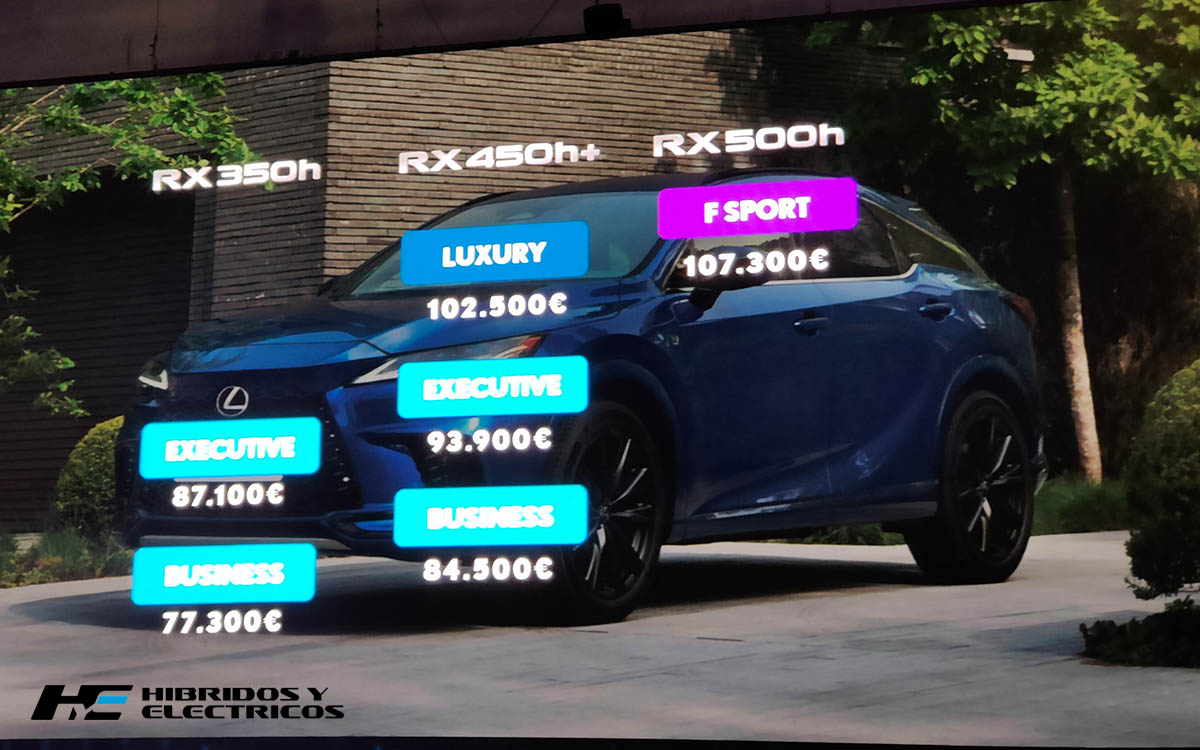 Lexus RX suv hibrido enchufable-interior2