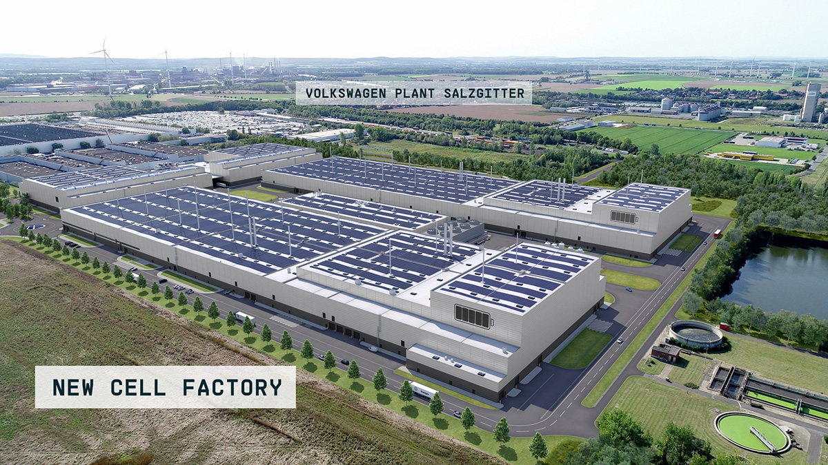 Future giga-factory for battery cells at the Salzgitter site.