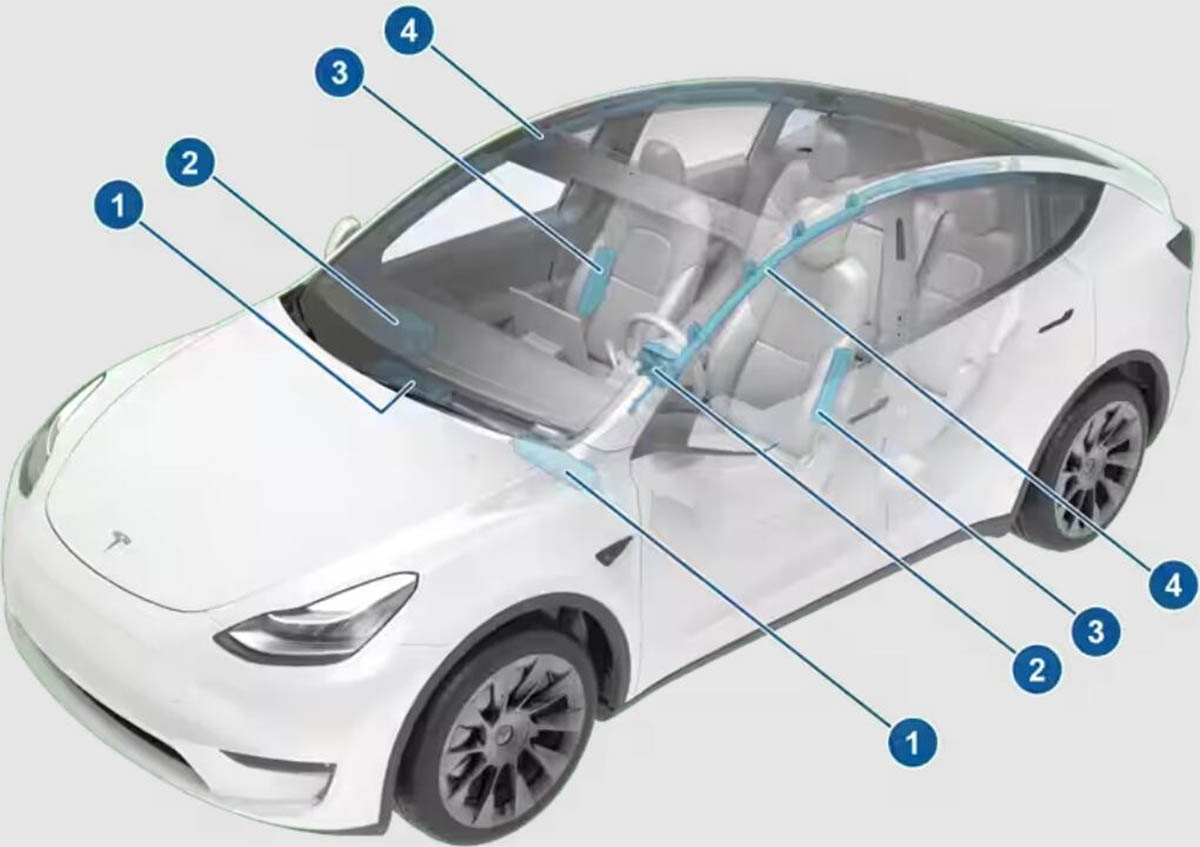 airbag tesla model y shanghai proteccion condustor pasajero-interior2