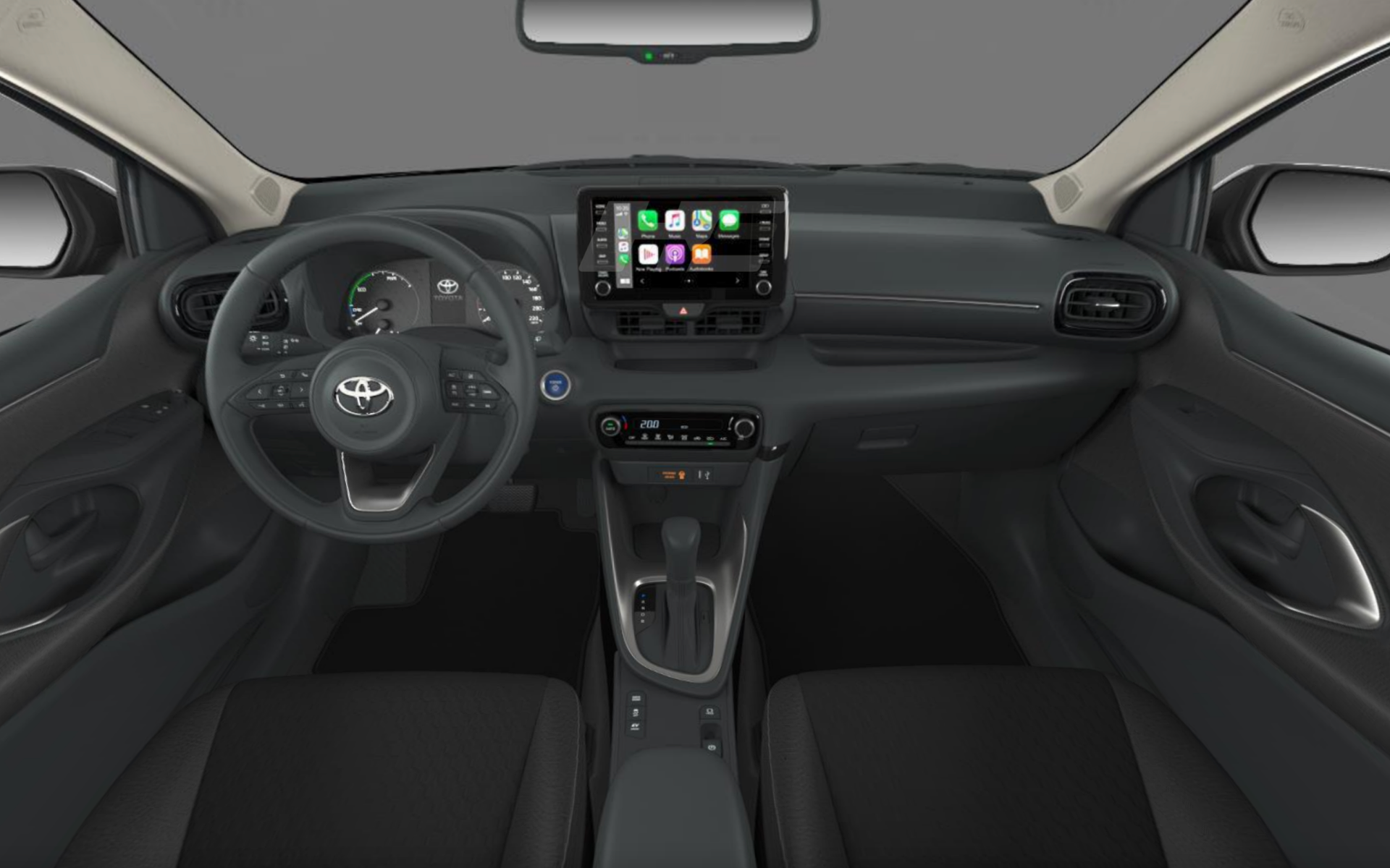 Aspecto interior del Toyota Yaris Electric Hybrid Active Tech.