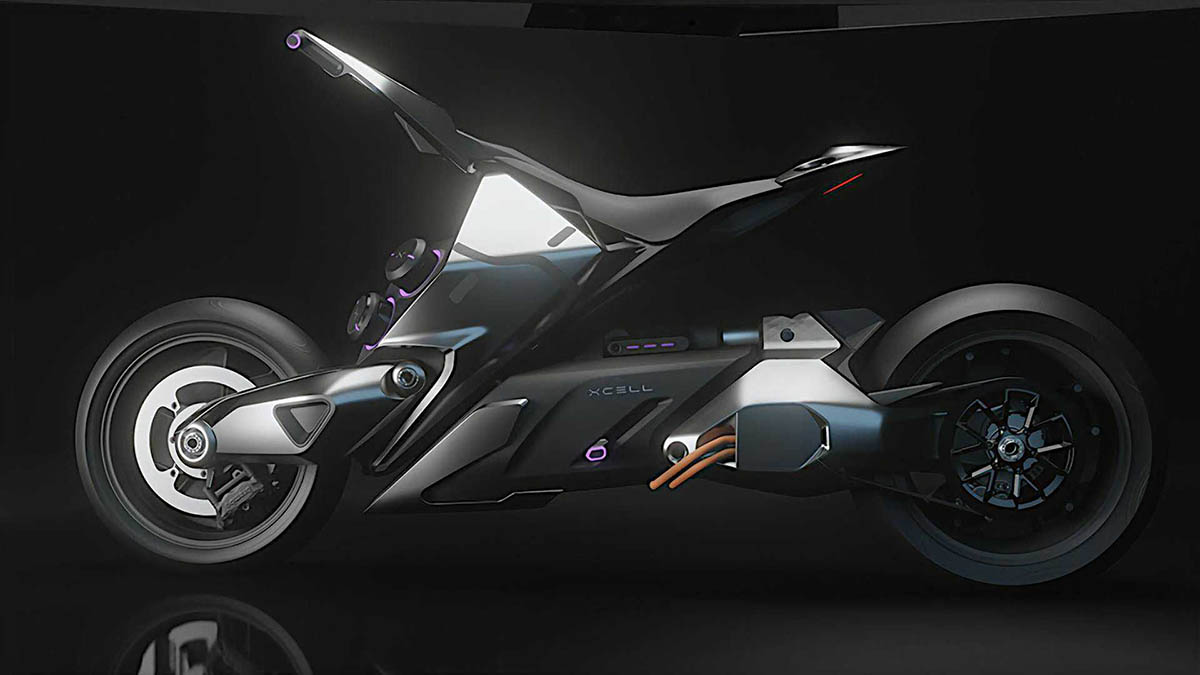 XCELL motocicleta electrica hidrogeno holografica geometria variable-interior1