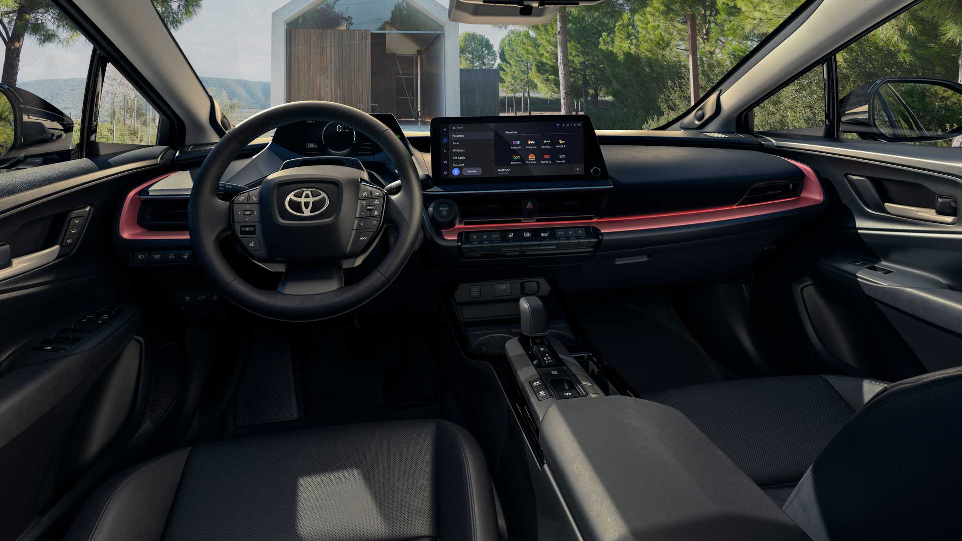 Interior del nuevo Toyota Prius híbrido enchufable.