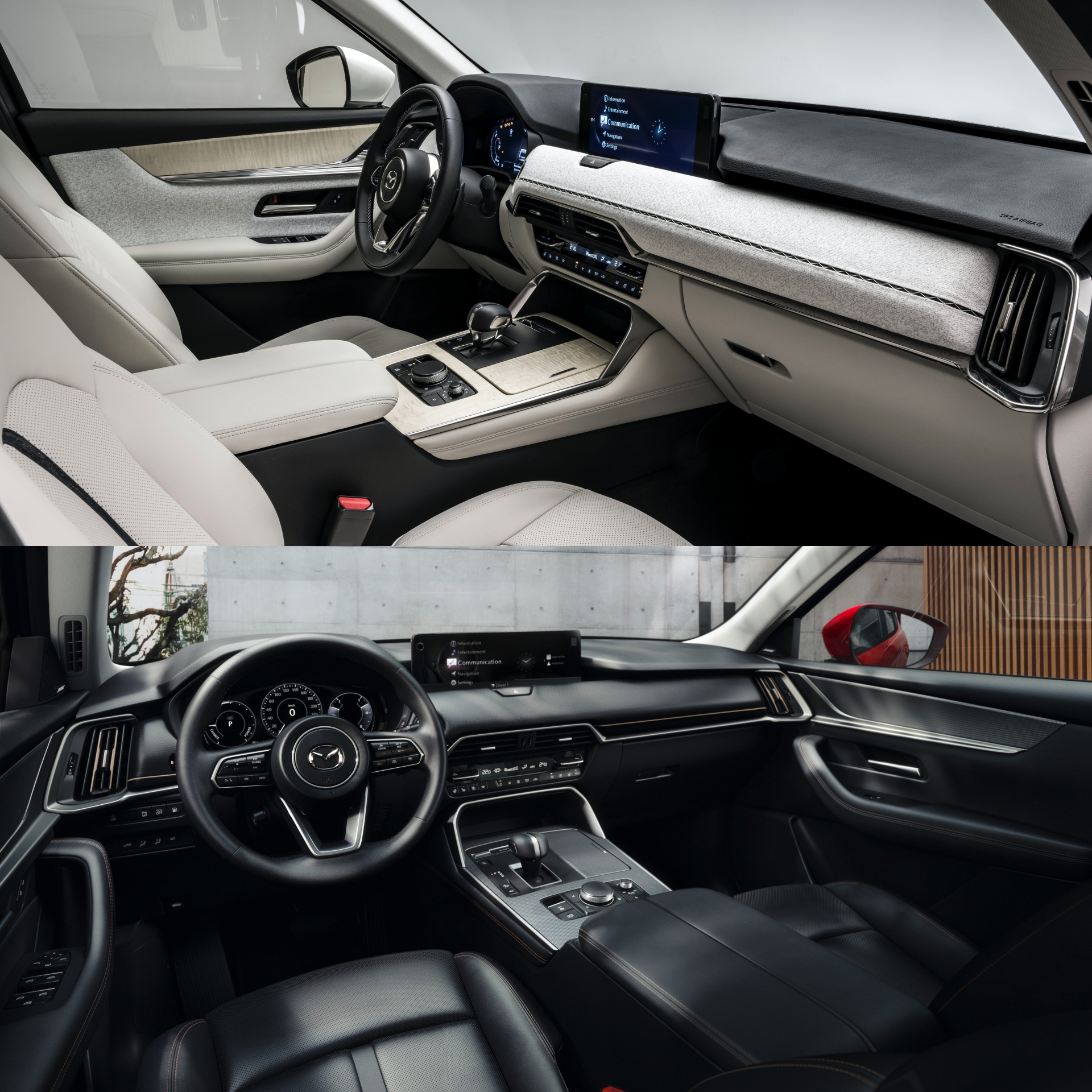 Diferentes tipos de interior en el Mazda CX-60.